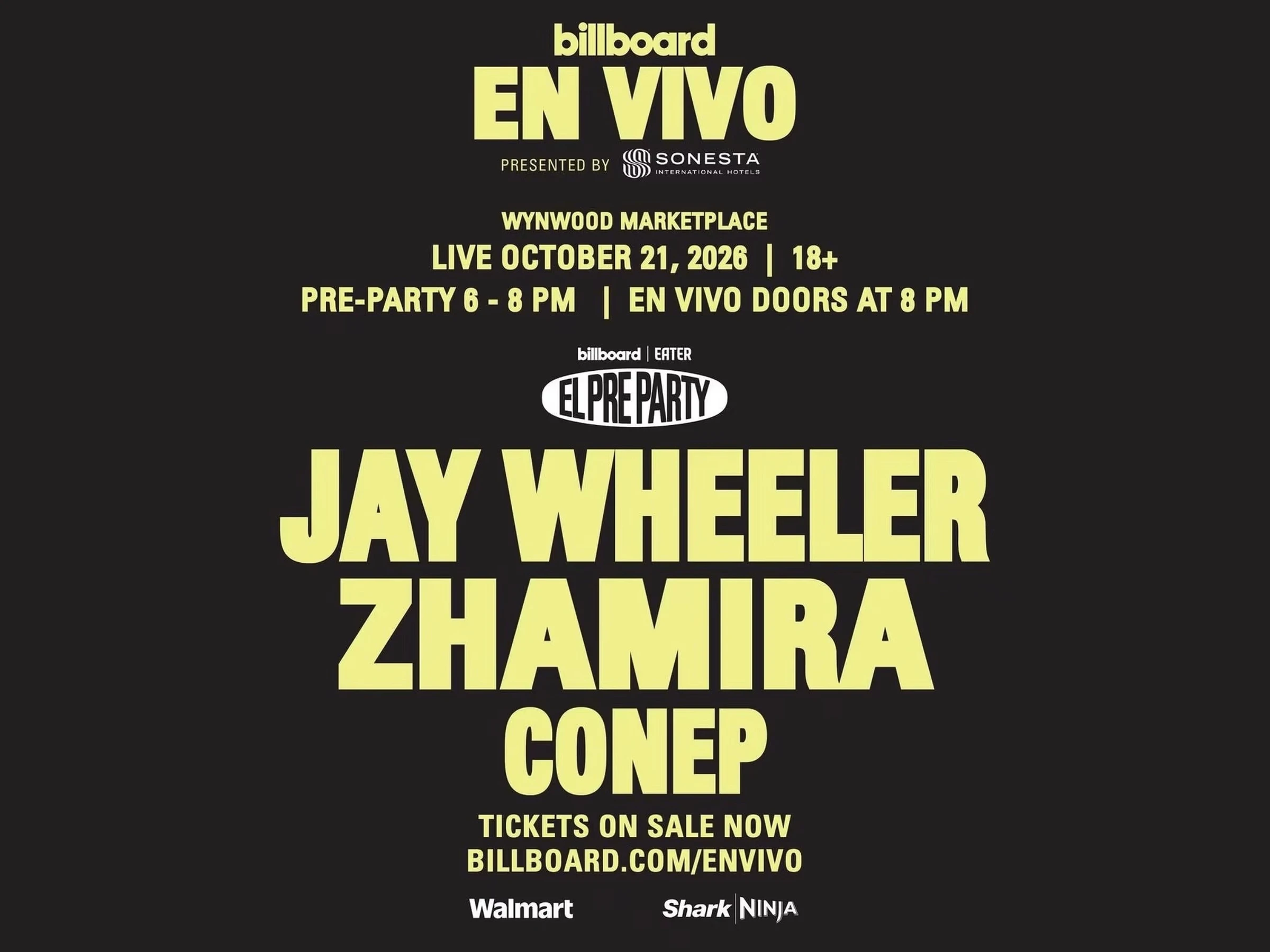 Billboard En Vivo: Jay Wheeler, Zhamira, Conep